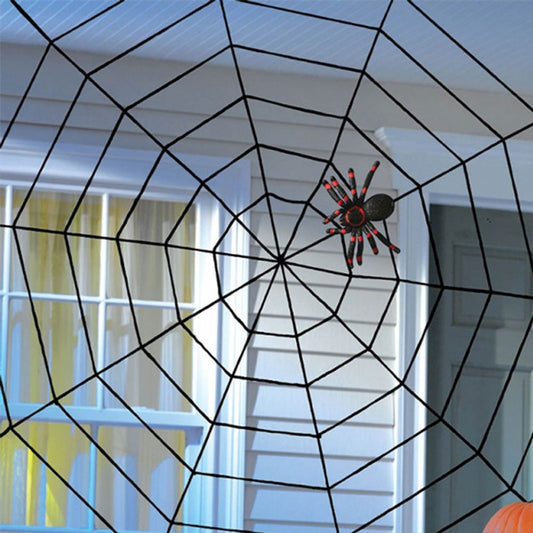 150/250cm Black White Halloween Spider Web Giant Stretchy Cobweb For Home Haunted House