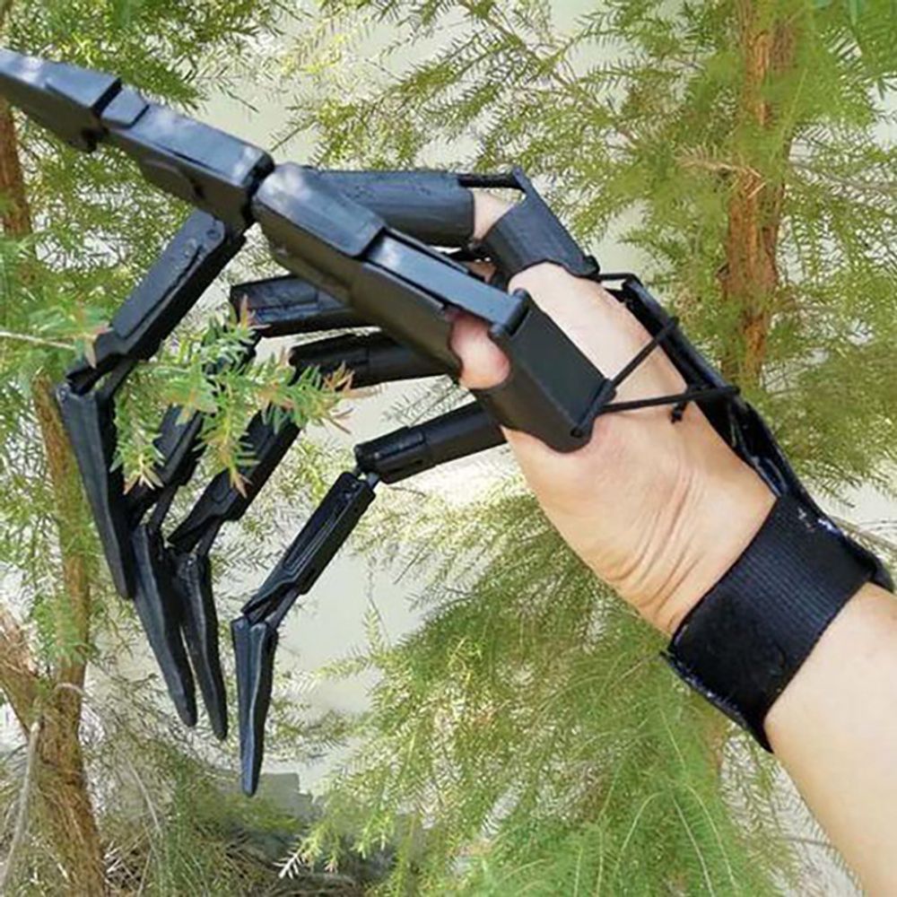Doigts Articulés Halloween Doigts Faux Effrayants Mains Squelettes Accessoires Réalistes de Griffes Fantômes d'Horreur Équipement de Cosplay Gant de Doigt 