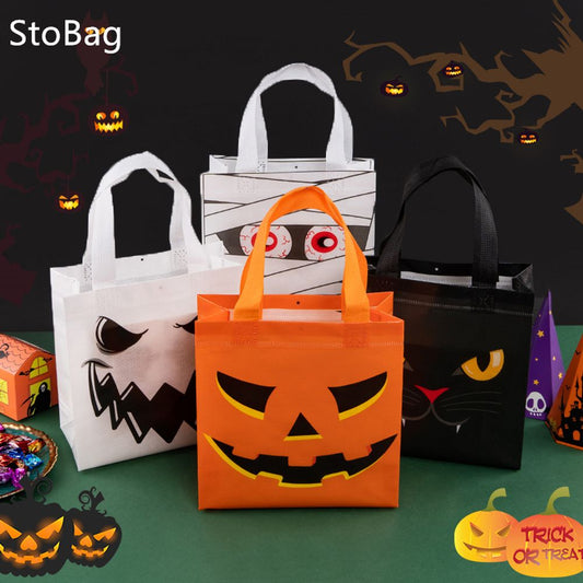 12/30pcs Halloween Tote Bag Non Woven